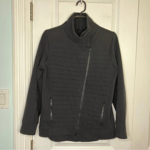 Lululemon Fleece Be True Black Asymmetrical Zip Fleece Sweater - Picture 2 of 7